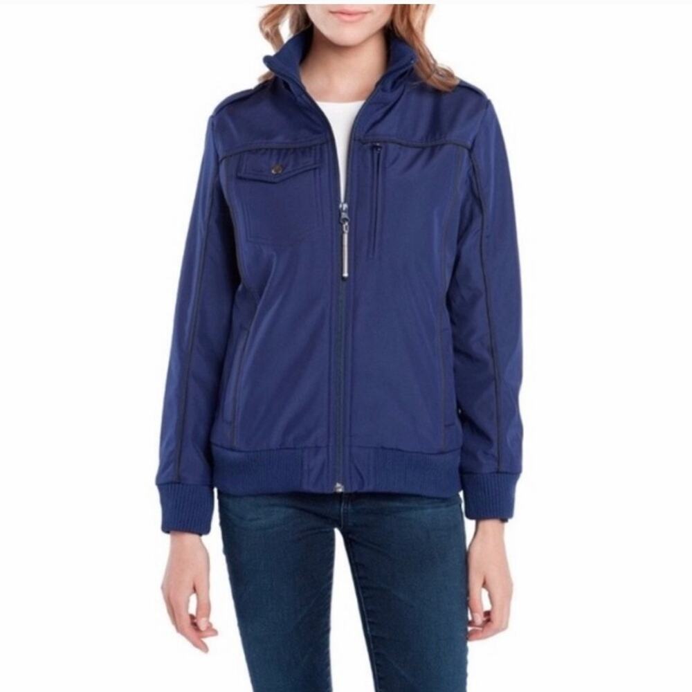 Baubax Women’s Bomber Hoodie Travel Jacket Blue Size XS